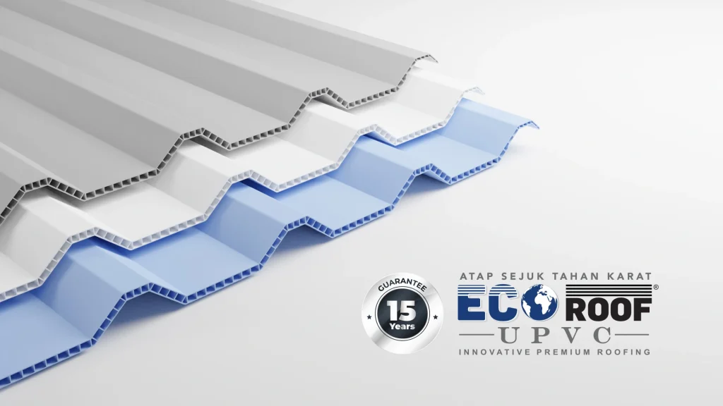 ECOROOF UPVC DOUBLE LAYER with logo produk