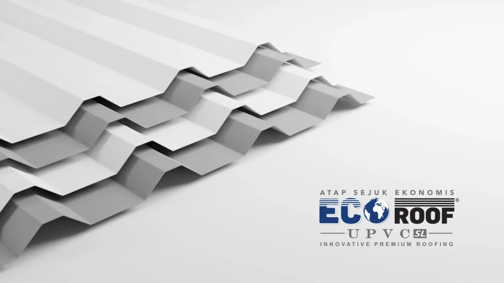 ECOROOF UPVC SINGLE LAYER with logo produk