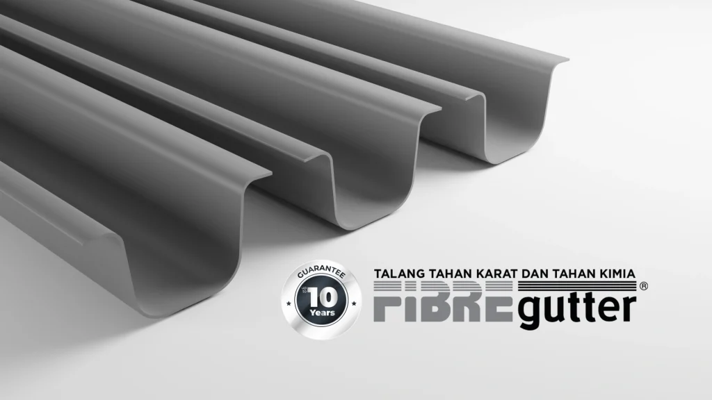 FIBRE GUTTER with logo garansi